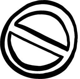 Illustrated none sign